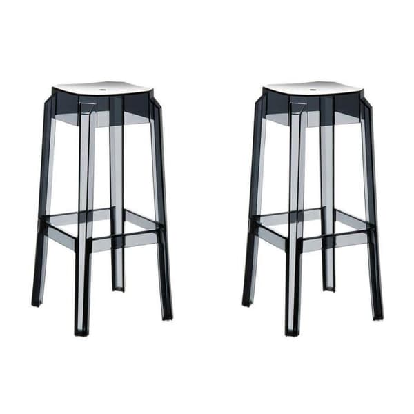 Set med 2 barstolar -BRESSOLLES, transparent