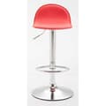 Miniatyrbild 3 av 4: Set med 2 CONFRANCON V2 röda barstolar i konstläder - Justerbar i höjdled - Modern stil - Design