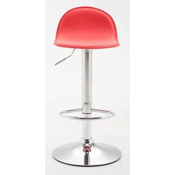 Set med 2 CONFRANCON V2 röda barstolar i konstläder - Justerbar i höjdled - Modern stil - Design