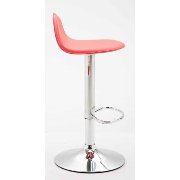 Set med 2 CONFRANCON V2 röda barstolar i konstläder - Justerbar i höjdled - Modern stil - Design