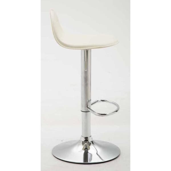 Set med 2 barstolar -CONFRANCON V2 Leatherette (kräm)