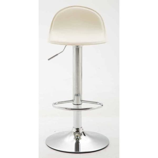 Set med 2 barstolar -CONFRANCON V2 Leatherette (kräm)