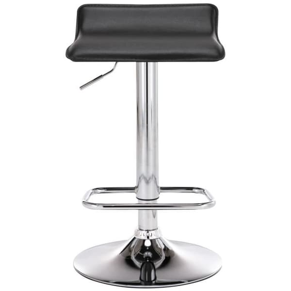 Set med 2 barstolar - TORCIEUX - Svart - Höjdjusterbar - Faux - Metall