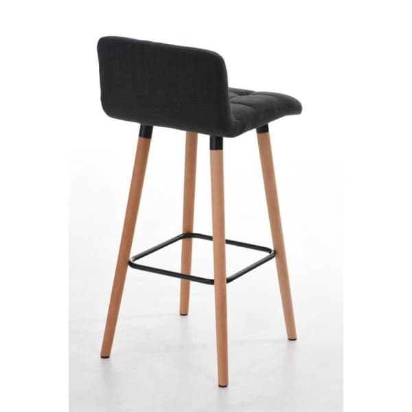 Set med 2 barstolar - CEYZERIEUX Natural Finish (mörkgrå)