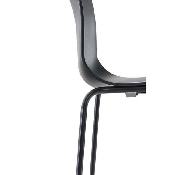 Set med 2 BETTANT Art Barstolar i svart tyg på 4 metallben - modern design