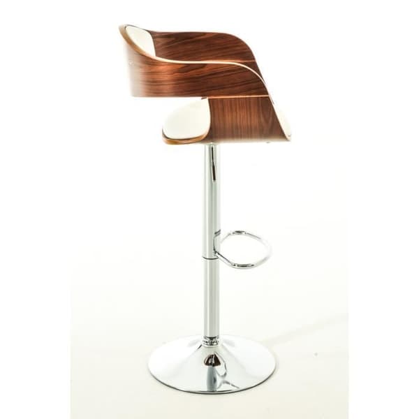 Set med 2 BEYNOST konstläderbarstolar (valnöt/vit) - Modernt - Design - Höjdjusterbar