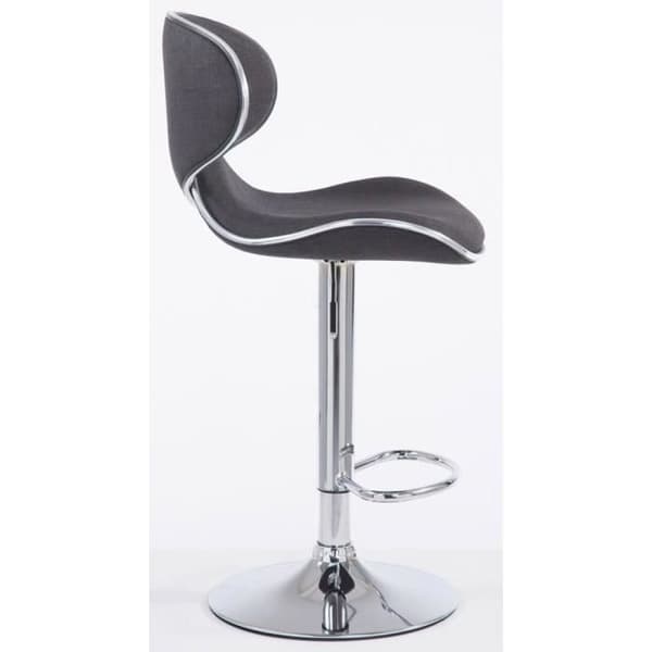 Set med 2 barstolar -BREZAN V2 Chrome Finish (mörkgrå)