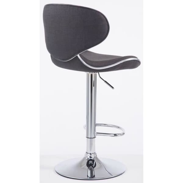 Set med 2 barstolar -BREZAN V2 Chrome Finish (mörkgrå)