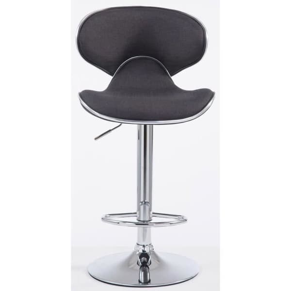 Set med 2 barstolar -BREZAN V2 Chrome Finish (mörkgrå)