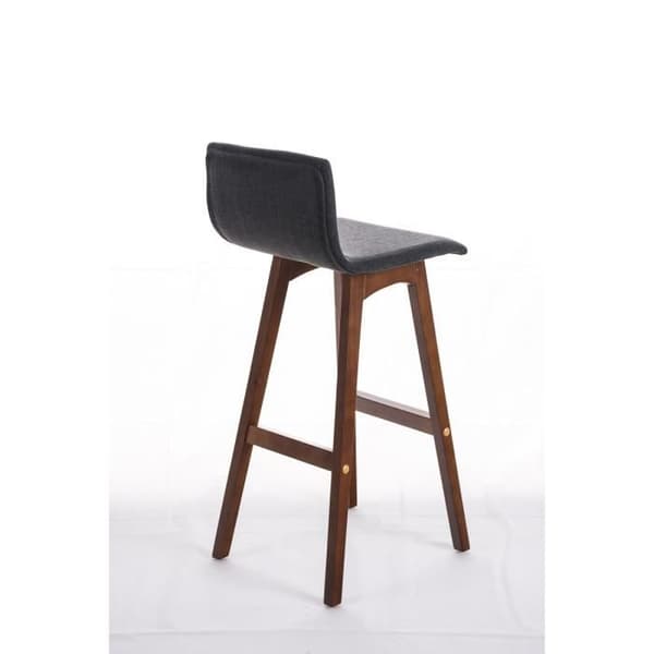 Barstol - CLP - TAUNUS - Färg valnöt - Tygöverdrag - Höjd 72 cm