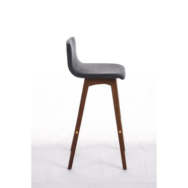 Barstol - CLP - TAUNUS - Färg valnöt - Tygöverdrag - Höjd 72 cm
