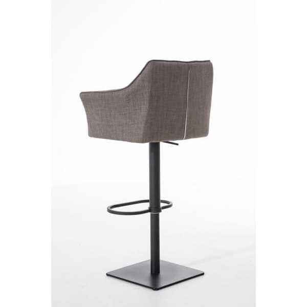 Barpall med rygg DAMASO B - CLP - Grå - Höjdjusterbar - Svängbar 88 cm