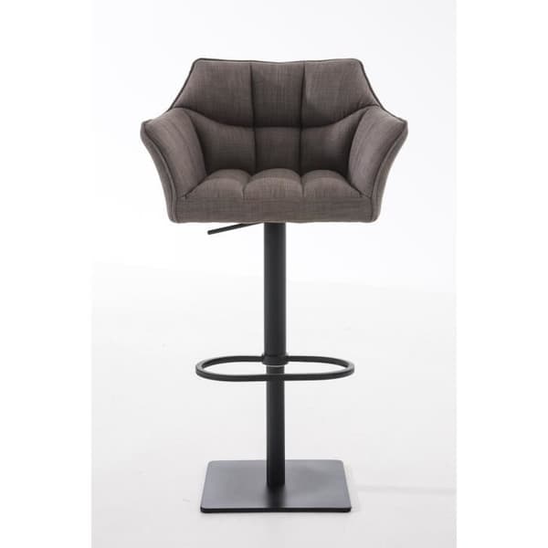 Barpall med rygg DAMASO B - CLP - Grå - Höjdjusterbar - Svängbar 88 cm