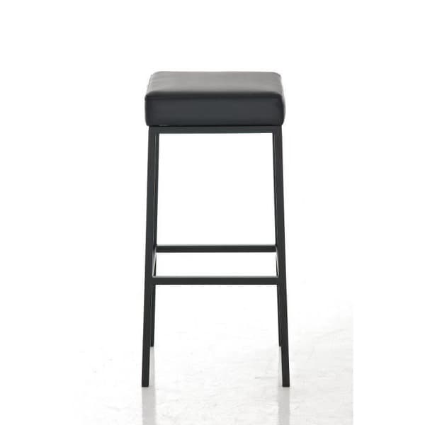 CLP Barpall i svart metall MONTREAL B80 med 4 ben, Sitthöjd: 80 cm, 14 klädselfärger att välja mellan85 cm...