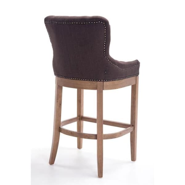 Barstol - CLP - BUCKINGHAM - Massivt trä - Tjock stoppning - Vintage stil