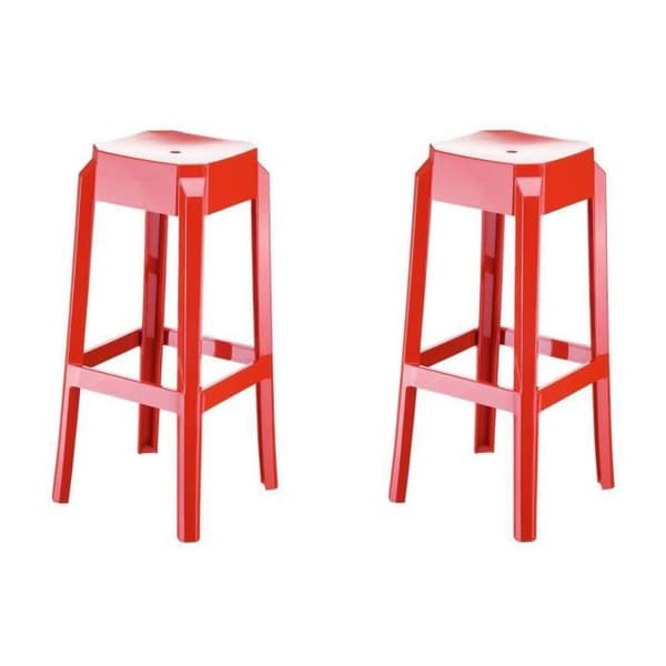 Set med 2 Fox barstolar - CLP - Röd - Samtida - Design - Inredning
