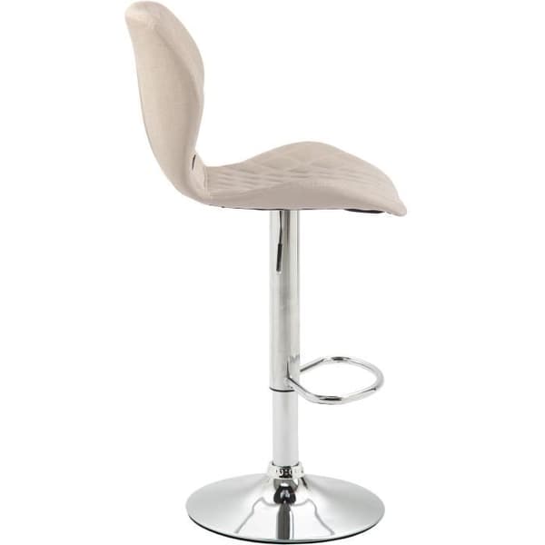 Korktyg Barpall - Cream-Chrome - Höjdjusterbar - Industriell stil - Loft