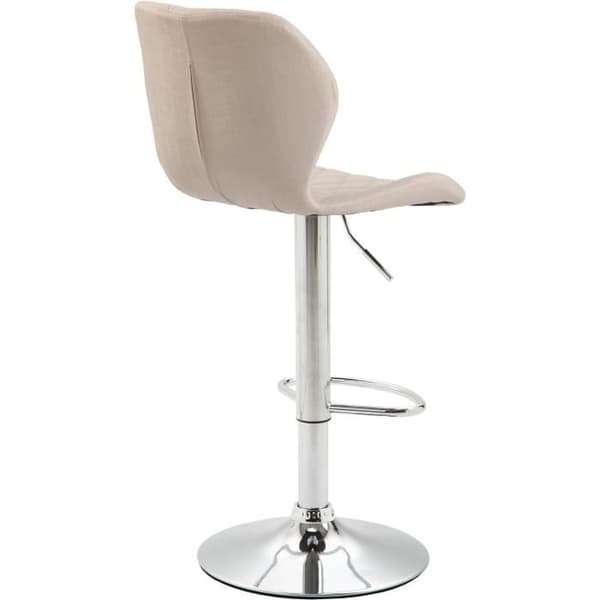 Korktyg Barpall - Cream-Chrome - Höjdjusterbar - Industriell stil - Loft