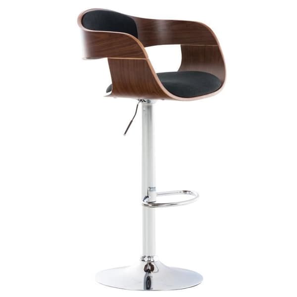 Barstol - CLP - Kingston - Tyg - Svart - Justerbar i höjdled - Modern design