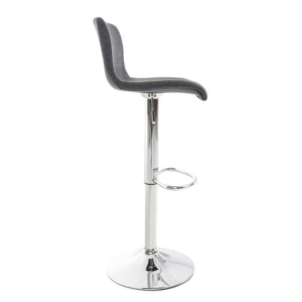 Barstol - CLP - HOOVER - 100% Polyester - Höjdjusterbar - Kromat Metall