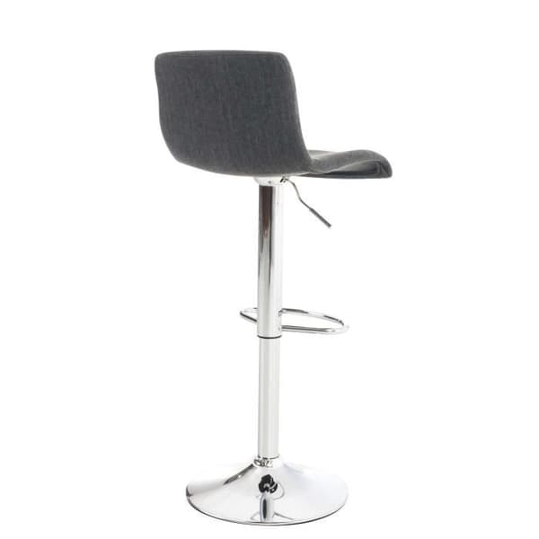 Barstol - CLP - HOOVER - 100% Polyester - Höjdjusterbar - Kromat Metall