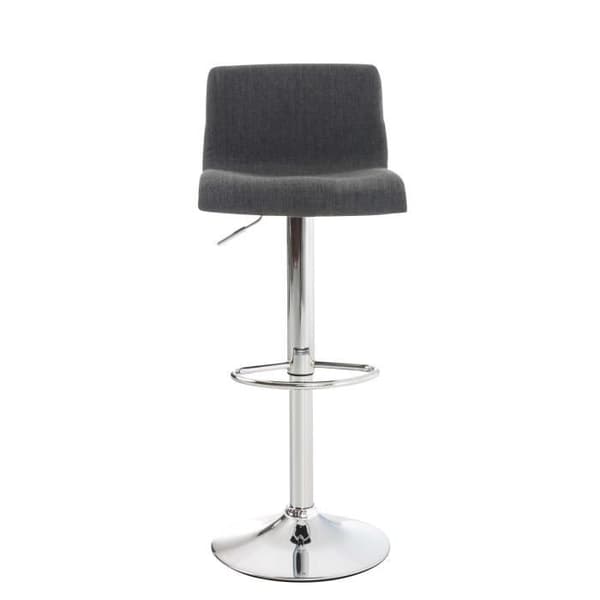 Barstol - CLP - HOOVER - 100% Polyester - Höjdjusterbar - Kromat Metall