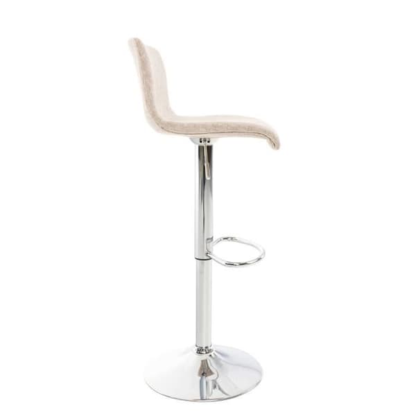 Barstol - CLP - Hoover - Justerbar Höjd - 100% Polyester Tyg - Kromad Metall