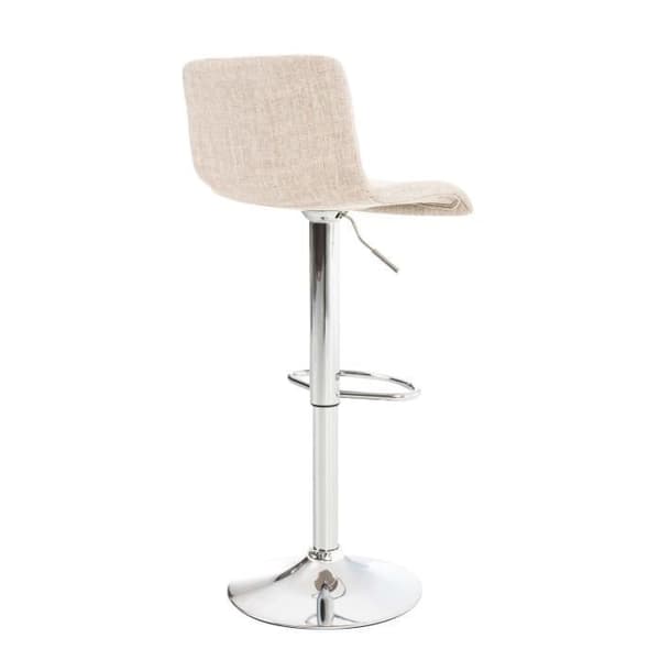 Barstol - CLP - Hoover - Justerbar Höjd - 100% Polyester Tyg - Kromad Metall