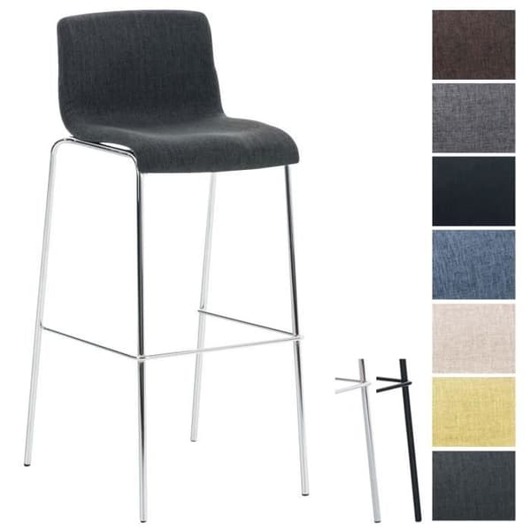 Barstol - CLP - HOOVER - Polyester Tyg - Metall - Modern Design