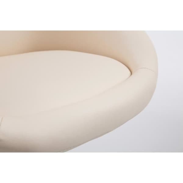 Set med 2 barstolar - CLP - Miami V2 - Imiterat läder - Beige - Med armstöd - Justerbar i höjdled