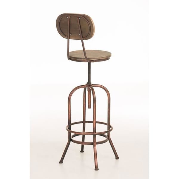 Barstol - CLP - PINO - Trä och metall - Höjd justerbar 68-88 cm - Brons