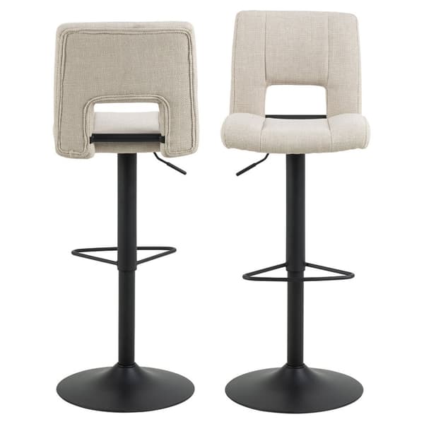 2 x Sylvia barstol höjdjusterbart snurrfunktion beige.