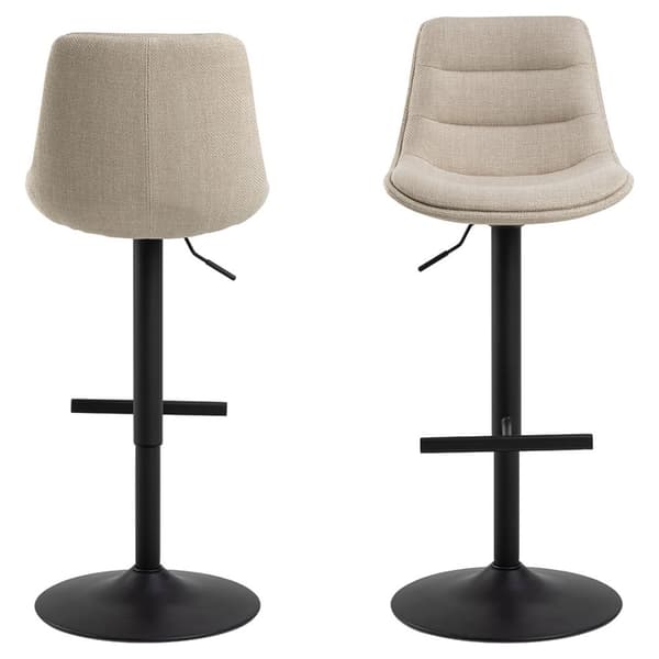 2 x Adisa barstol høydejusterbar dreiefunksjon beige.
