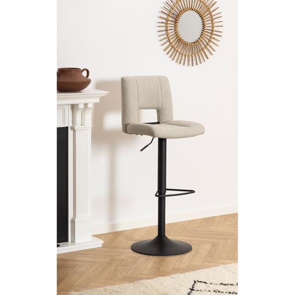 2 x Sylvia barstol høydejusterbar dreiefunksjon beige.