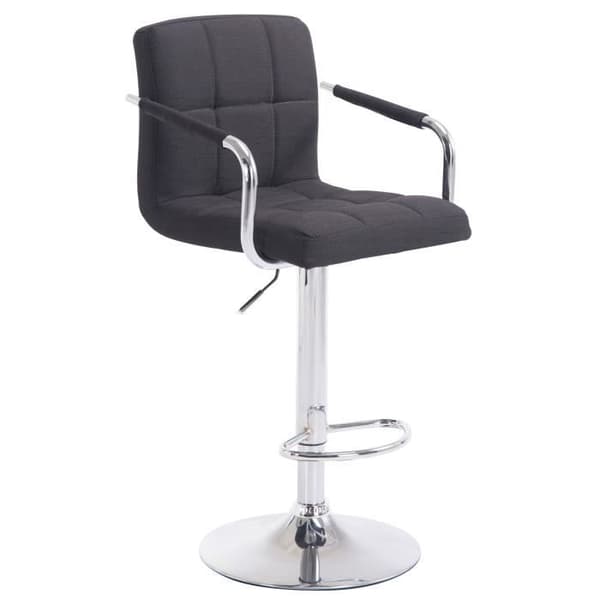 Barstol -LANTENAYV2 kromfinish (svart)