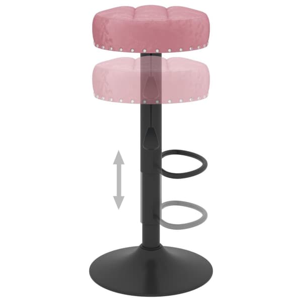 barstole 2 stk. fløjl pink
