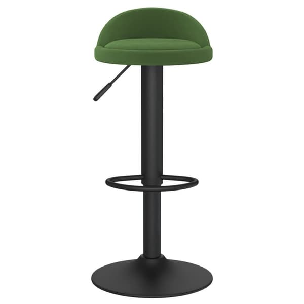 Baarituolit, 2 kpl, tummanvihreä, samettiverhoiltu