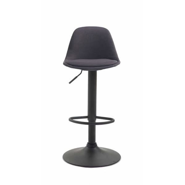 Kiel barstol i tyg - CLP - Mörkgrå-Svart - Justerbar i höjdled - Modern design