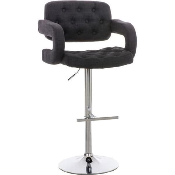 Barstol - CLP - DUBLIN - Bekvämt tyg - Justerbar höjd 65-85 cm - 360° vridbar