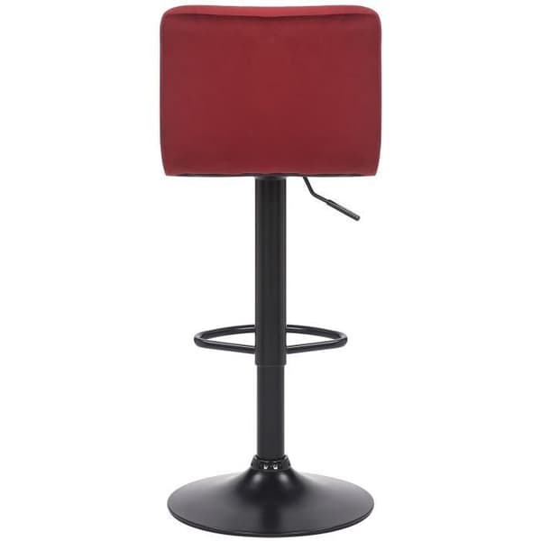 Barpall - NIERGES Red Velvet - Justerbar i höjdled - Vintage Style - Täckmaterial Tyg