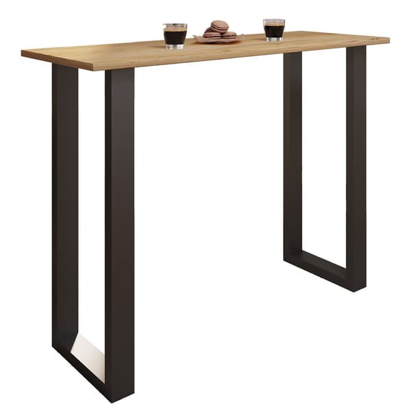 Xona barbord 140x50 eik dekor, svart.