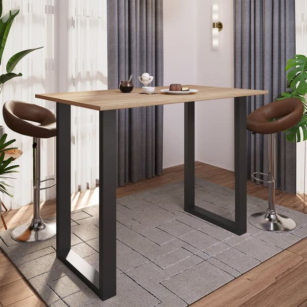 Xona barbord 140x80 eik dekor, svart.
