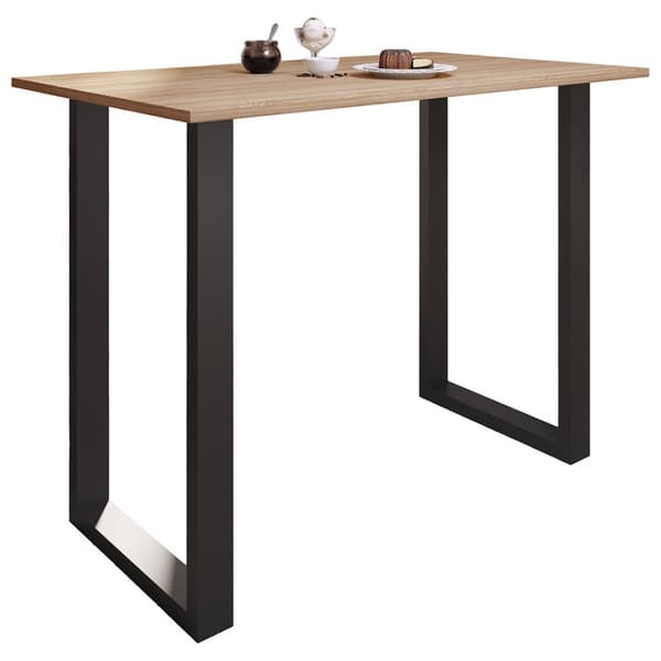 Xona barbord 140x80 eik dekor, svart.