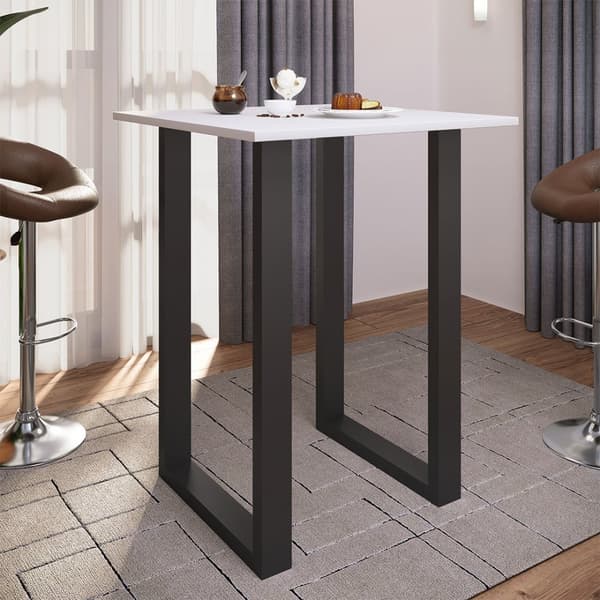 Xona barbord 80x80 hvit, svart.