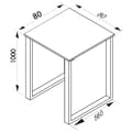 Miniatyrbilde 4 av 4: Xona barbord 80x80 antracitt, svart.