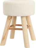 Miniatyrbillede 1 af 2: Pall Vit/Trä 39x41 cm