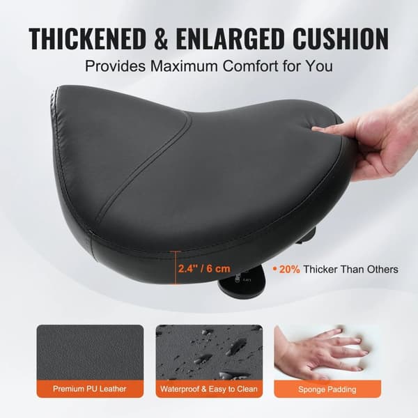 181kg kapacitet ergonomisk sadelpall med 5 svängbara hjul, förstorad och förtjockad sittdyna, 510-710mm justerbar höjd