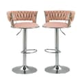 Miniatyrbild 2 av 4: Barstol - Ej specificerad - Set om 2 - Justerbar i höjdled - Massivt trä - Rosa