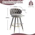 Miniatyrbild 4 av 4: Barstol - Noname - 360° - Sammet - Massivt trä - Set om 2