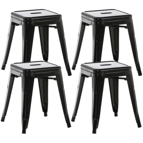 Armin industripallar - CLP - Set om 4 - Metall - Svart